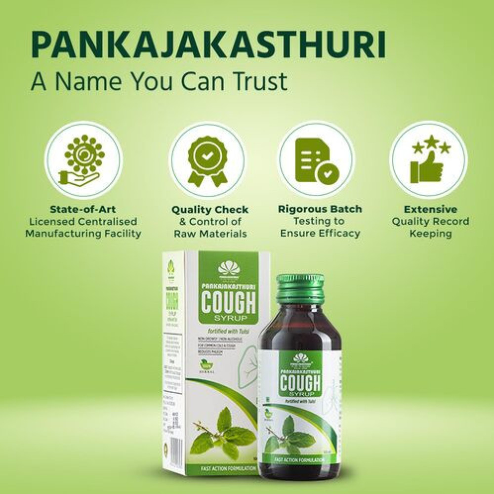 Pankajakasthuri Cough Syrup with Tulsi 100ml
