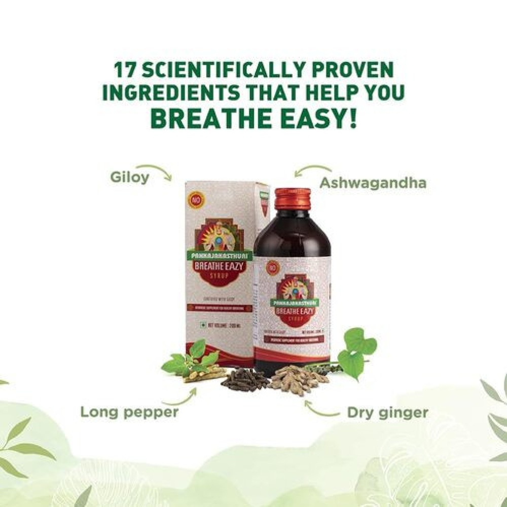 Pankajakasthuri Syrup - Breathe easy, 200ml Bottle