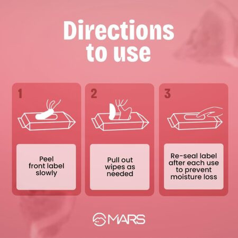 MARS Refreshing Wet Wipes for Face| Facial Cleansing | Refreshing & Skin Hydration| Soothing for skin | pH Balance & Alcohol Free | Nourishing with Fruit extract | 25 Wipes |