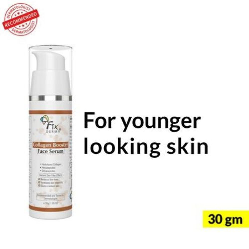 Fixderma Hydrolyzed Collagen Booster Face Serum | Collagen Serum for Face Face, Fine Lines & Wrinkles | Serum for Men & Women | Suitable for All Skin Types - 30g