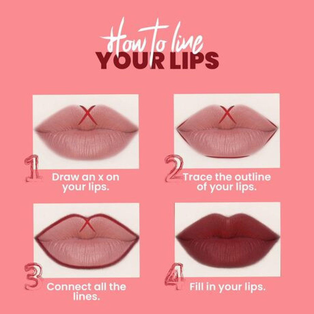 MARS Matte Liner Set of 10 | One Swipe Smooth Application | Long Lasting & Travel Friendly Lip Pencil | Multicolor | Set-A (1.4g x 10) (Satin)