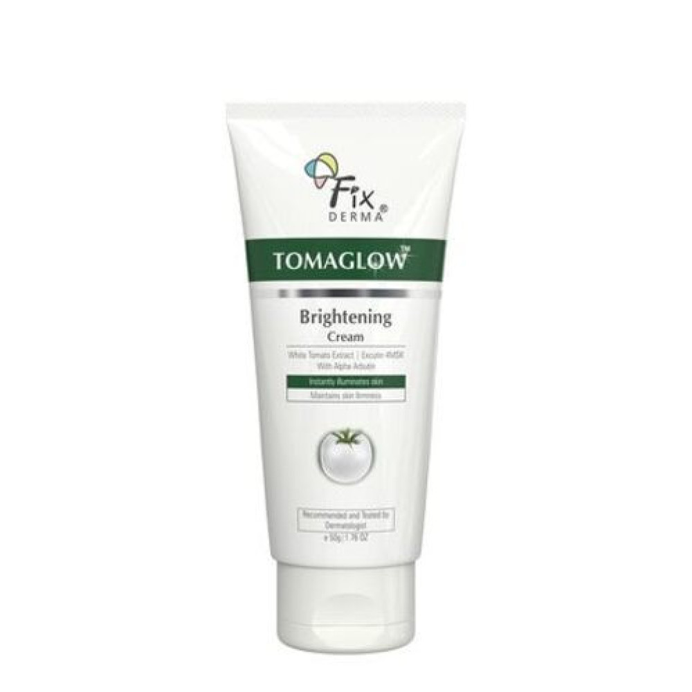 FIXDERMA Tomaglow Brightening Face Cream With White Tomato Extract, Excutin 4MSK With 2% Alpha Arbutin 4% Niacinamide, Lightens Dark Spots & Instantly Illuminates Skin, Face Cream For"