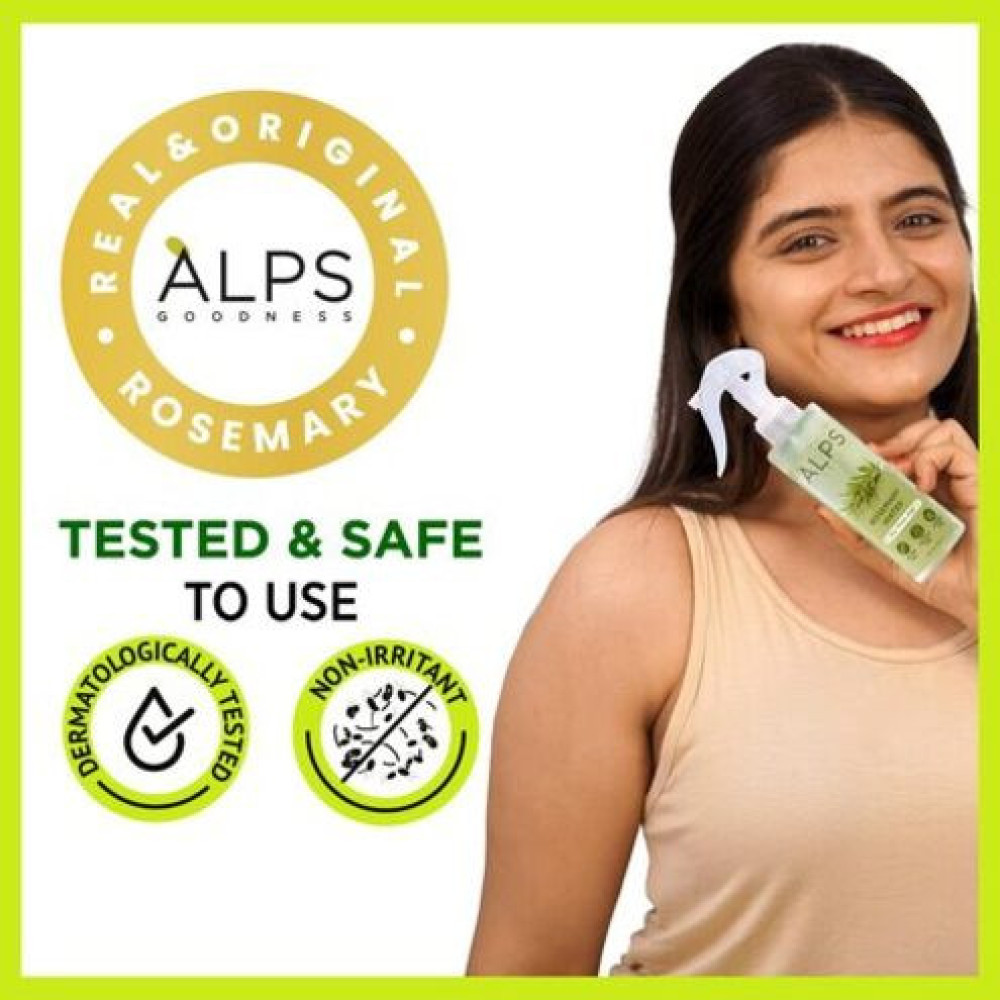{"en":"Alps Goodness Rosemary Water Spray For Hair Growth (100 ml) | Hair Spray for Regrowth | Rosemary Mist | Adds Shine | Helps Reduce Hairfall | Strengthens Hair | Suitable For All Hair Ty