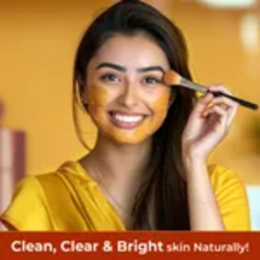 Good Vibes Ubtan 100% Pure Insta Glow Powder, 50 g | Detoxifying Cleansing Brightening Face Pack Powder For All Skin Types | With Turmeric, Saffron, Gram Flour | No Parabens