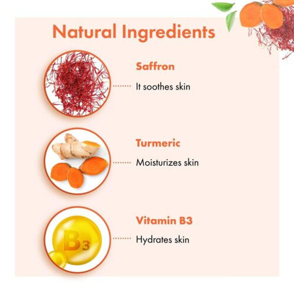 Good Vibes Ubtan Insta Glow Light Day Cream, 50 g | Brightening Nourishing Hydrating Face Moisturizer For All Skin Types | With Turmeric, Saffron, Vitamin B3 | No Parabens, Sulphates &