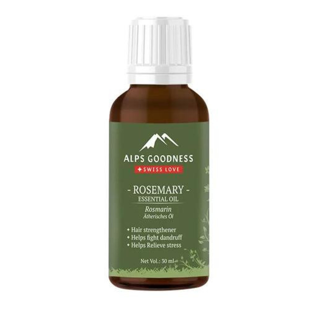 Alps Goodness Rosemary Essential Oil (30 ml), Stimulates Hair Growth & Helps in Skin Toning - For Hair & Skin - Cruelty Free