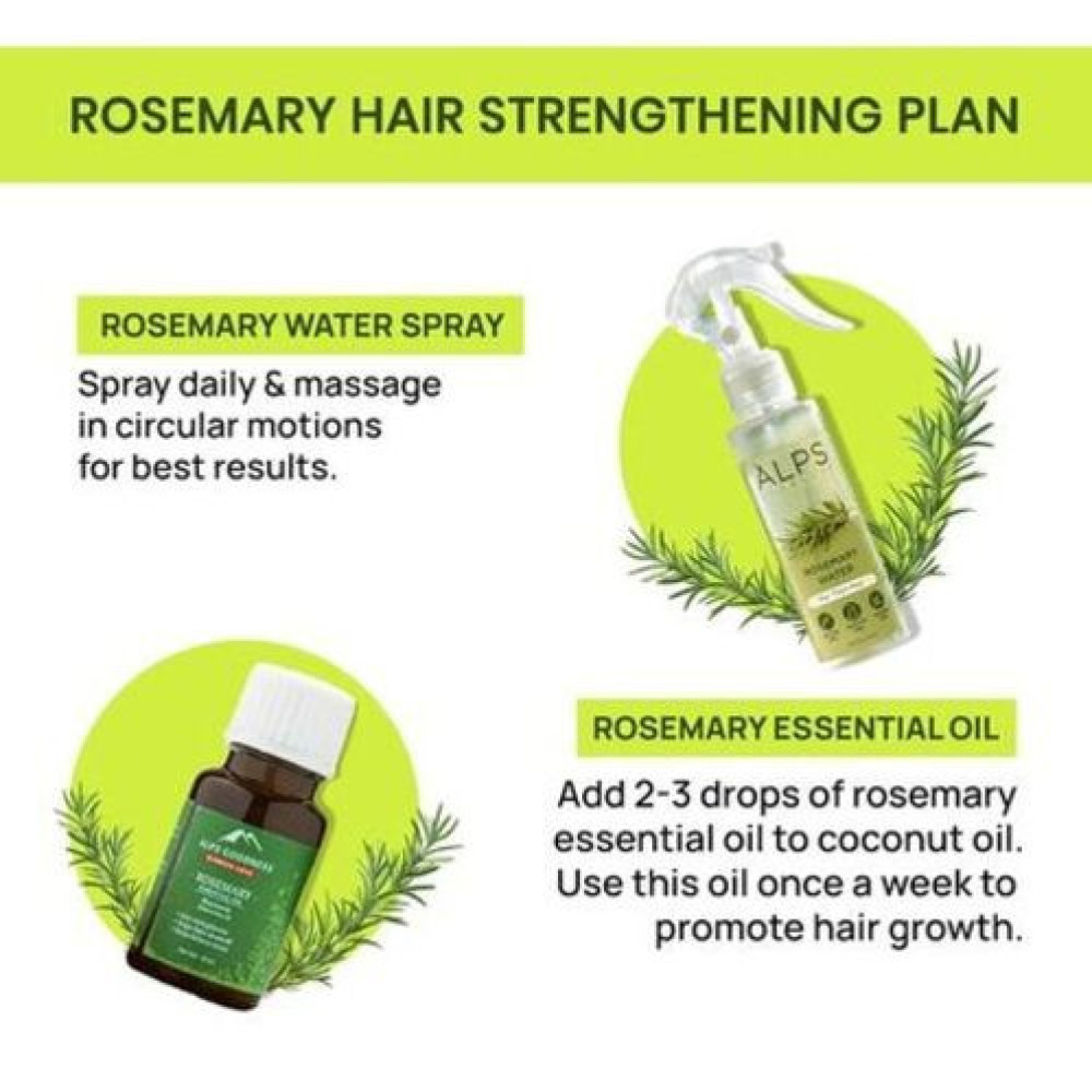 Alps Goodness Rosemary Essential Oil (30 ml), Stimulates Hair Growth & Helps in Skin Toning - For Hair & Skin - Cruelty Free