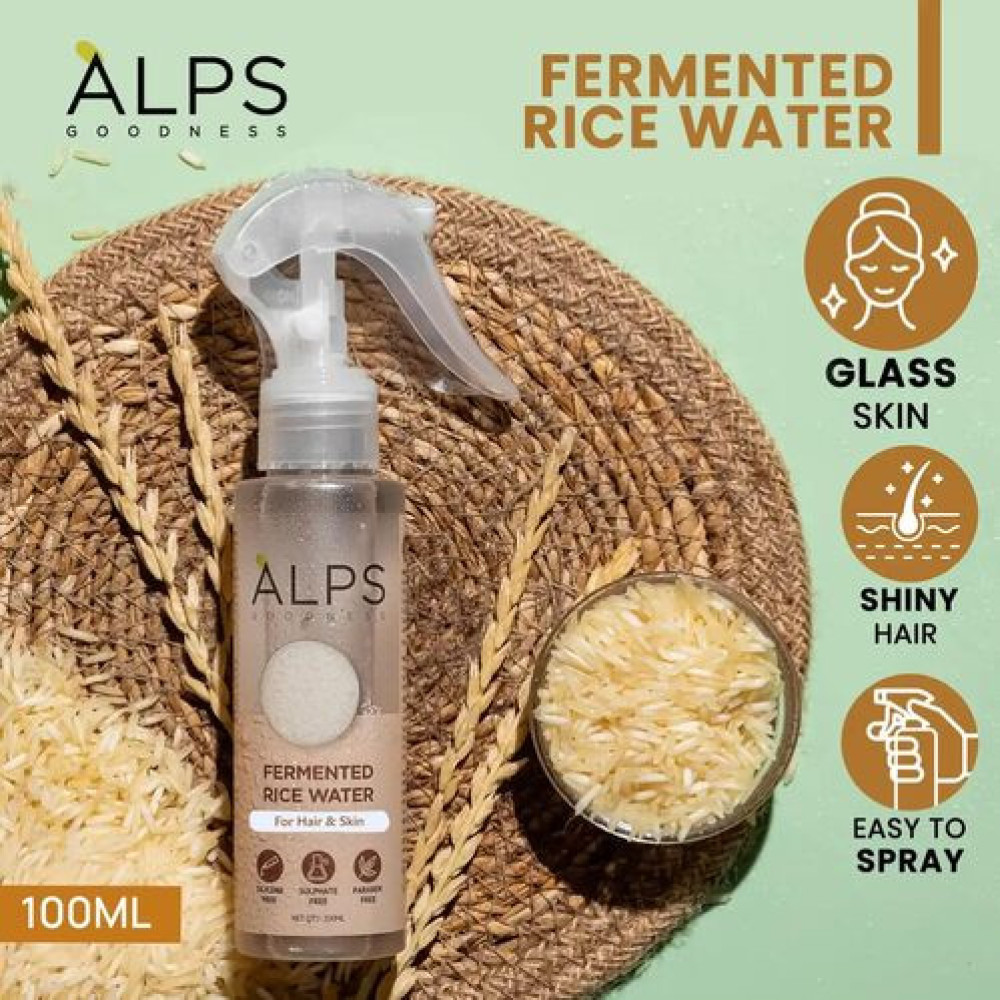 ALPS GOODNESS Fermented Rice Water | Spray for Hair and Skin, Glass Skin and Shiny Hair | For Brigthter Skin | Replenishes Keratin (100ml)