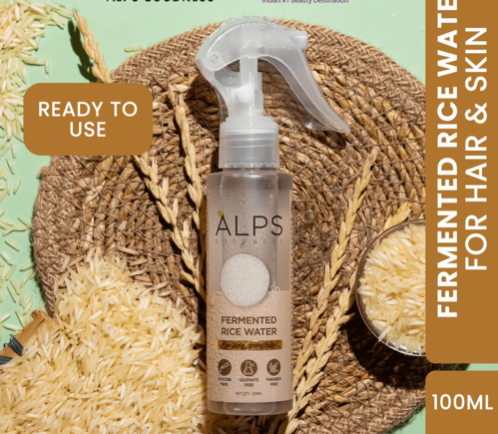ALPS GOODNESS Fermented Rice Water | Spray for Hair and Skin, Glass Skin and Shiny Hair | For Brigthter Skin | Replenishes Keratin (100ml)