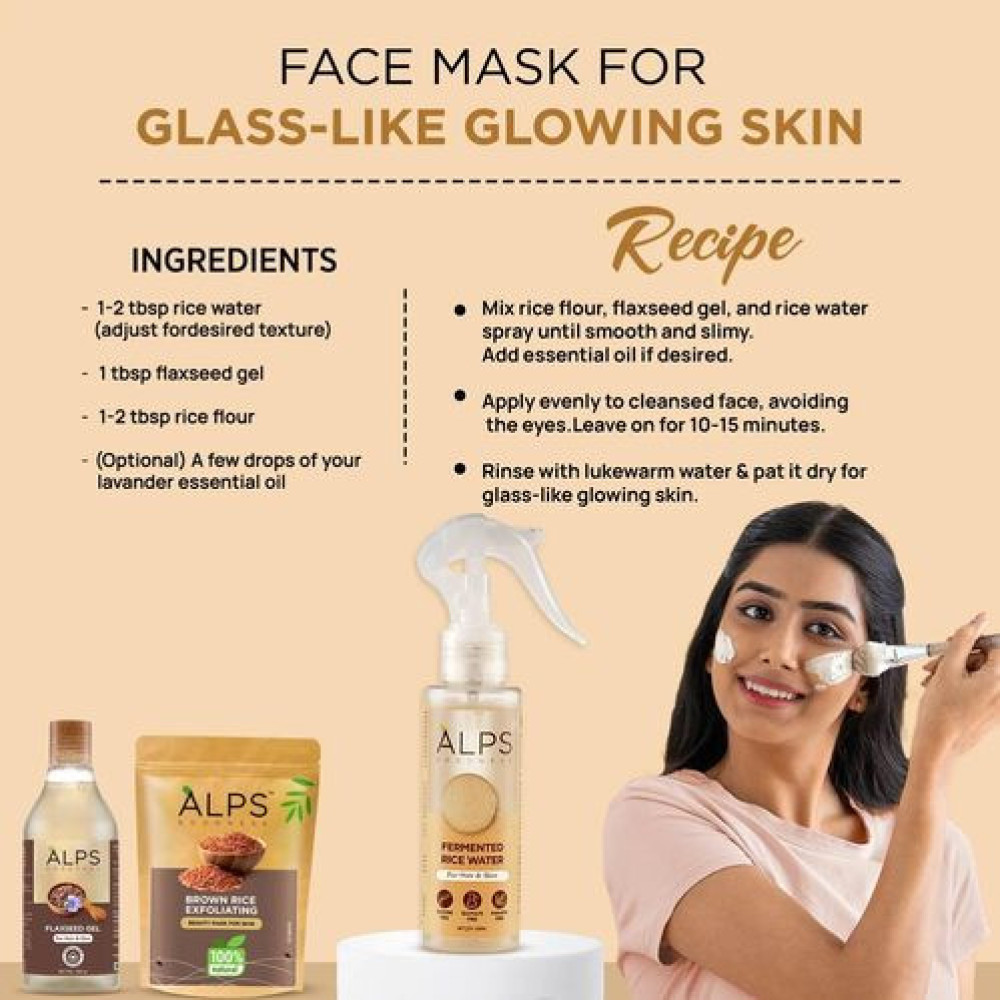 ALPS GOODNESS Fermented Rice Water | Spray for Hair and Skin, Glass Skin and Shiny Hair | For Brigthter Skin | Replenishes Keratin (100ml)