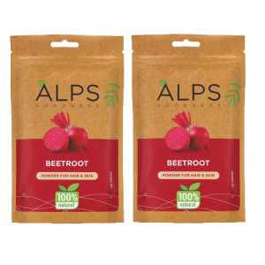 Alps Beetroot Powder For Skin & Hair, 50g 100% Natural Powder Face Mask For Skin Brightening Hair Mask For Nourishing Hair Follicles No Chemicals, No Preservatives-Pack Of-2
