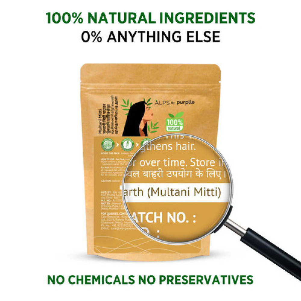 Alps Goodness Multani Mitti Powder 50 g - Face Pack Powder for  Oily Skin Natural Glow - 100% Pure & Natural
