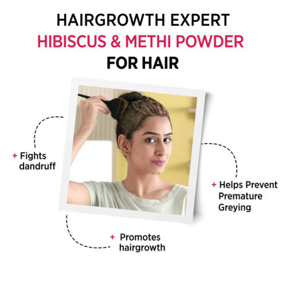Alps Goodness Hibiscus Powder for Hair, 50 g | 100% Natural Face Mask Powder For Even Toned Glowing Skin | No Chemicals, No Preservatives, No Pesticides