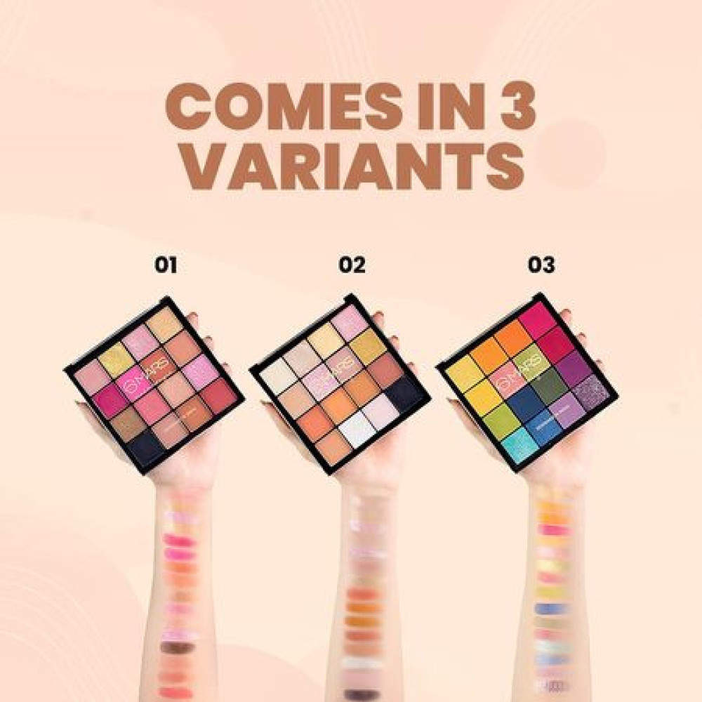 MARS Highly Pigmented Mesmereyes Smoky Eyes, 16-Color Eyeshadow Palette | Multicolor | Matte Finish | Shimmery Eye Shadow Palette | (20.8 G) (03-Multicolor)