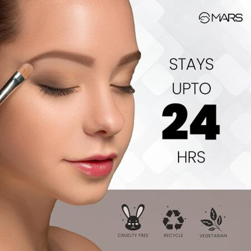 MARS 2-In-1 Hue Gel Matte Eyeliner | Waterproof & Smudgeproof Formula | Stay Upto 24 Hours | Comes With 2 Brush Set (6.0 Gm) (Black & Brown)