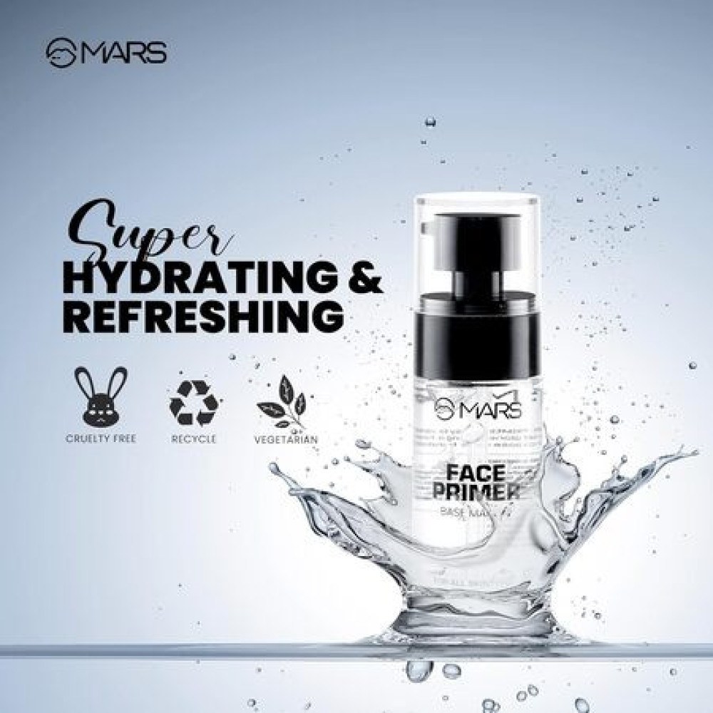 MARS Primer for Face Makeup For All Skin Types | Perfectly Blurs Pores, Wrinkles and Fine Lines | Oil Control | Lightweight Texture (30ml)